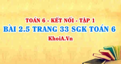 Bài 2.5 trang 33 SGK Toán 6 tập 1 Kết nối tri thức